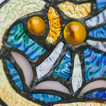 Panneau de vitrail victorien de 22 pouces de haut par River of Goods