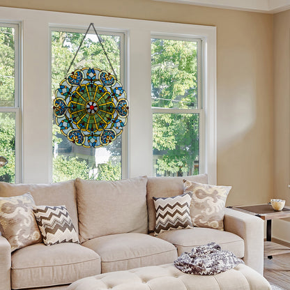 Panneau de vitrail victorien de 22 pouces de haut par River of Goods