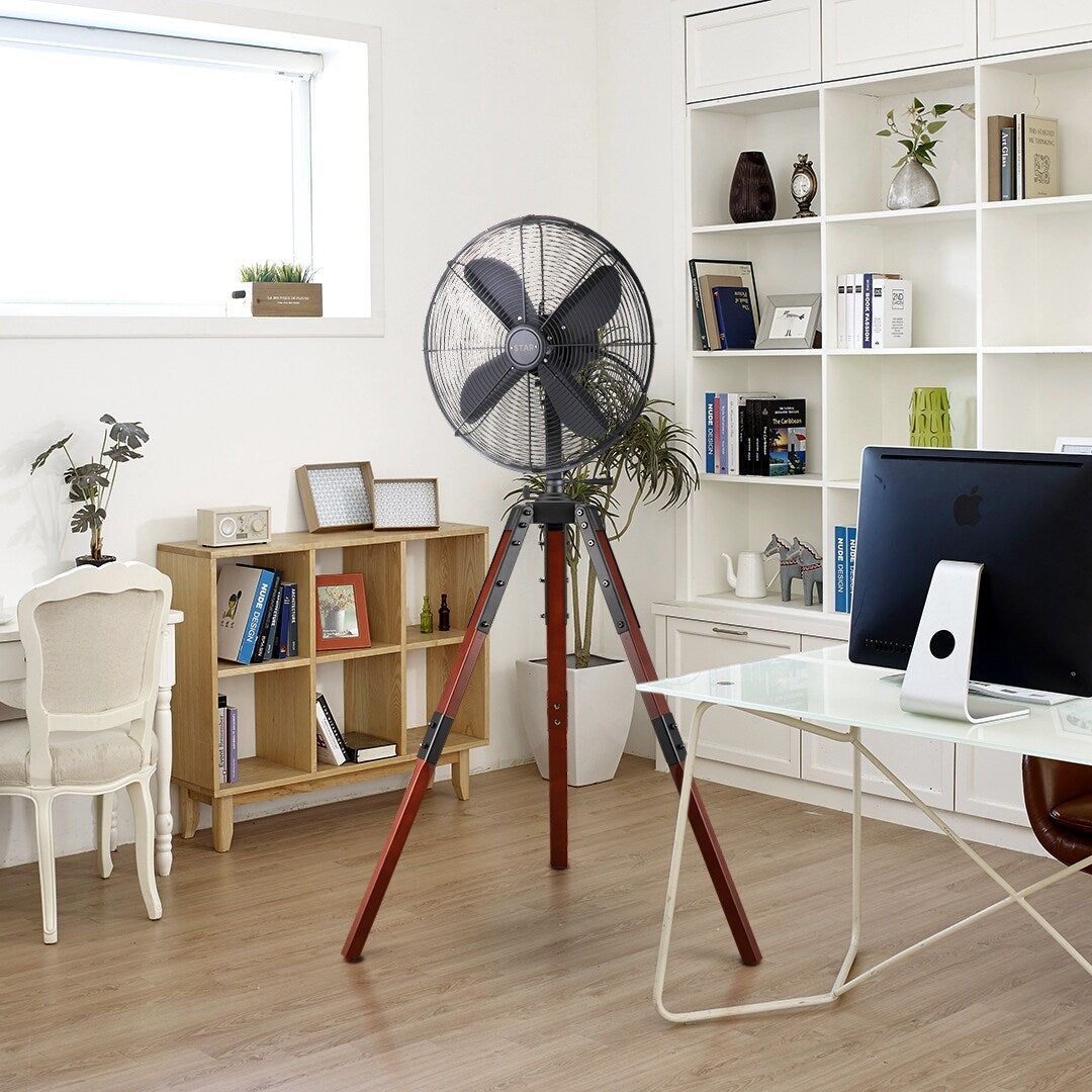 Ventilateur sur trépied Star Fans Star de 40 cm avec pieds en bois