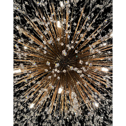 Lustre Starburst 47 de large, luminaire en cristal