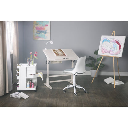 Table à dessin Studio Designs de 91 cm (36 pouces) en bois vintage avec plateau inclinable pour le dessin