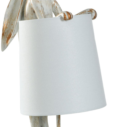 Lampe de bureau StyleCraft Malta White Washed Light Copper Rabbit