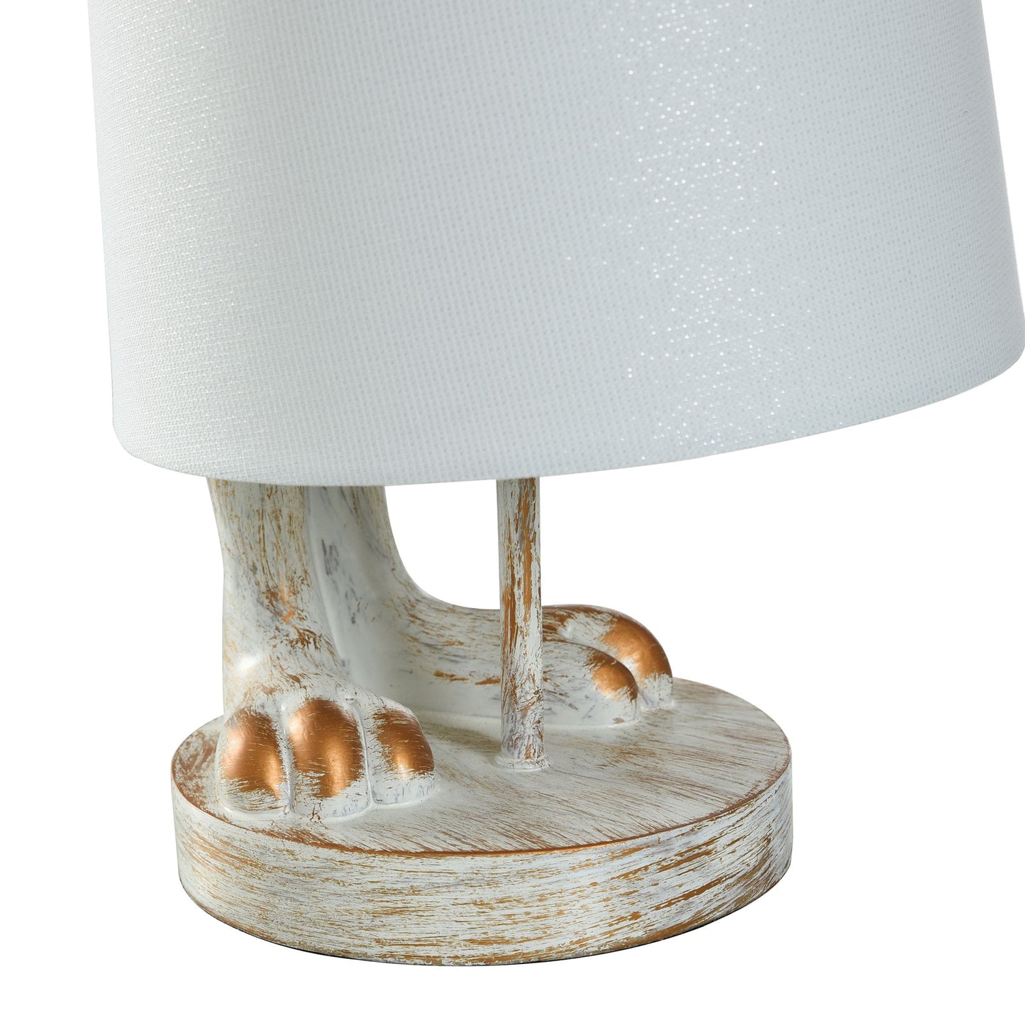 Lampe de bureau StyleCraft Malta White Washed Light Copper Rabbit
