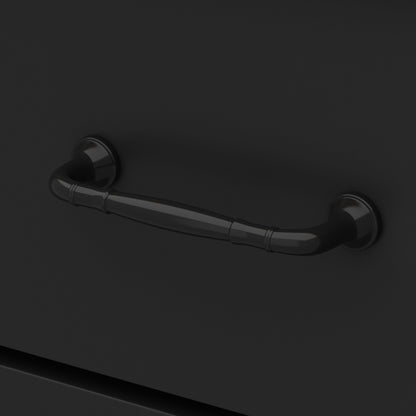 Meuble élégant en bois pour cage de transport pour chien avec rangement et 3 tiroirs