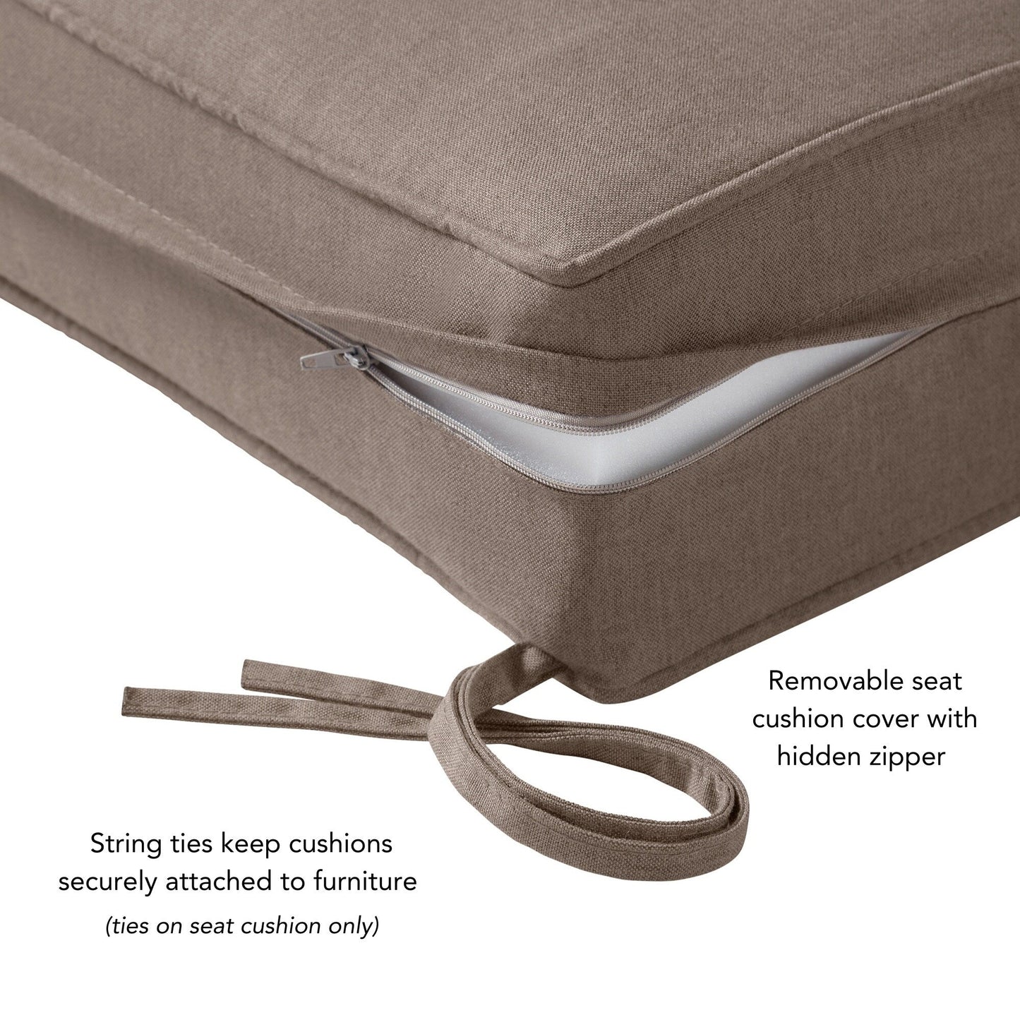 Ensemble de 2 coussins d'extérieur Sunbrella Premium pour siège profond