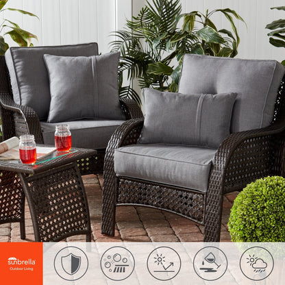 Ensemble de 2 coussins d'extérieur Sunbrella Premium pour siège profond