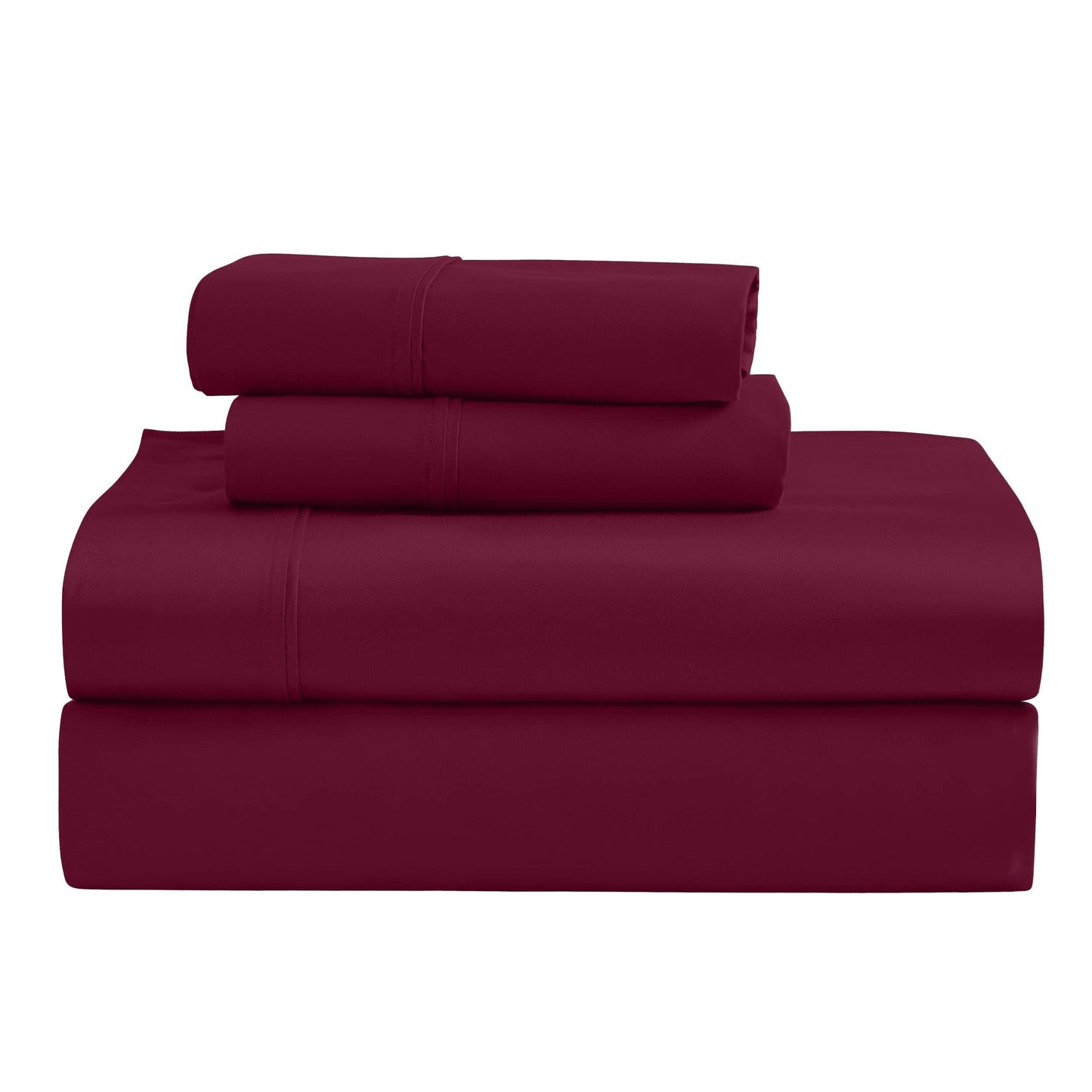 Ensemble de draps unis écologiques en coton égyptien de qualité supérieure, 1200 fils/cm²