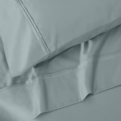 Ensemble de draps unis écologiques en coton égyptien de qualité supérieure, 1200 fils/cm²