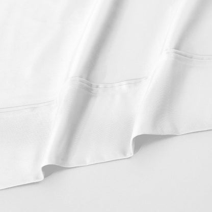 Ensemble de draps unis écologiques en coton égyptien de qualité supérieure, 1200 fils/cm²