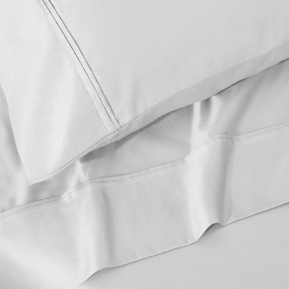 Ensemble de draps unis écologiques en coton égyptien de qualité supérieure, 1200 fils/cm²