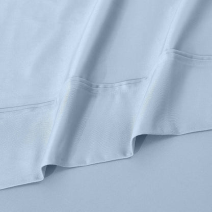 Ensemble de draps unis écologiques en coton égyptien de qualité supérieure, 1200 fils/cm²