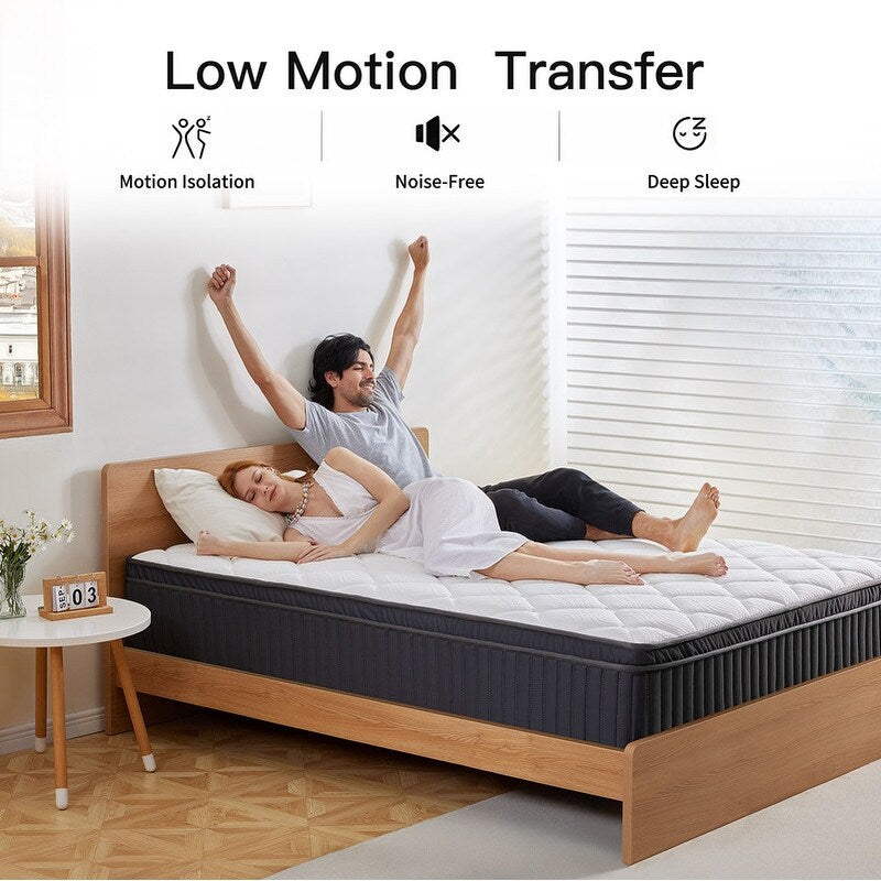 Matelas hybride SweDrea de 30 cm (12 po) en mousse à mémoire de forme moelleuse infusée de gel, rafraîchissant et respirant, certifié CertiPUR-US, SGS et OEKO-TEX®.
