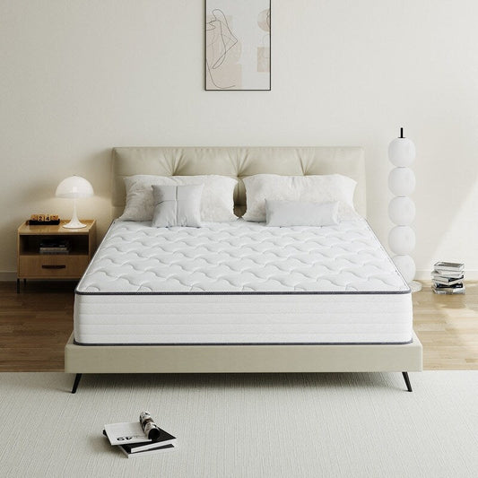 Matelas hybride SweDrea 8/12 en mousse à mémoire de forme mi-ferme infusée de gel, rafraîchissant et respirant, certifié CertiPUR-US, SGS et OEKO-TEX®.