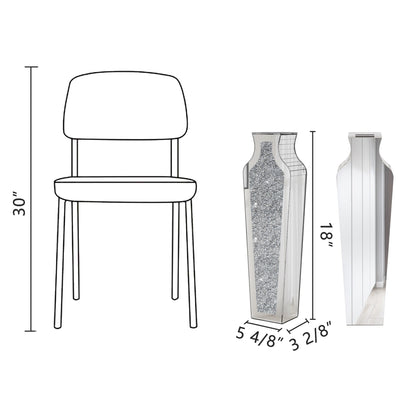 Grand vase de sol en diamants broyés