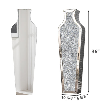 Grand vase de sol en diamants broyés