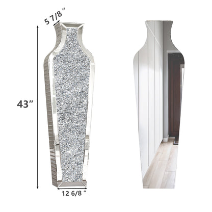 Grand vase de sol en diamants broyés