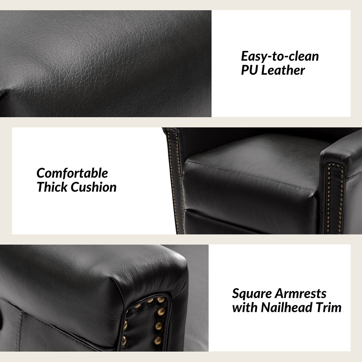 Ensemble de 2 fauteuils inclinables électriques pivotants et à bascule Tobias de style traditionnel par HULALA HOME