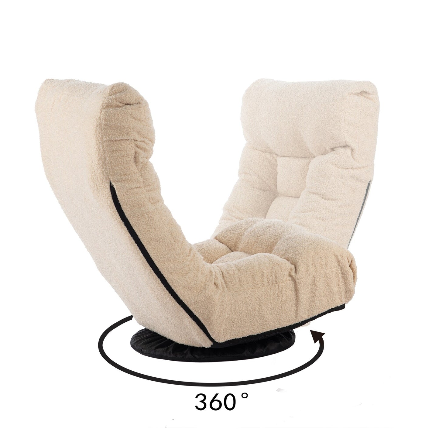 Ensemble fauteuil inclinable rembourré sans accoudoirs avec repose-pieds et appui-tête réglable
