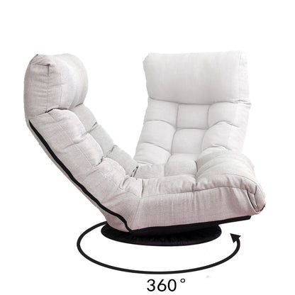 Ensemble fauteuil inclinable rembourré sans accoudoirs avec repose-pieds et appui-tête réglable
