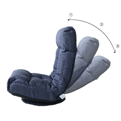 Ensemble fauteuil inclinable rembourré sans accoudoirs avec repose-pieds et appui-tête réglable
