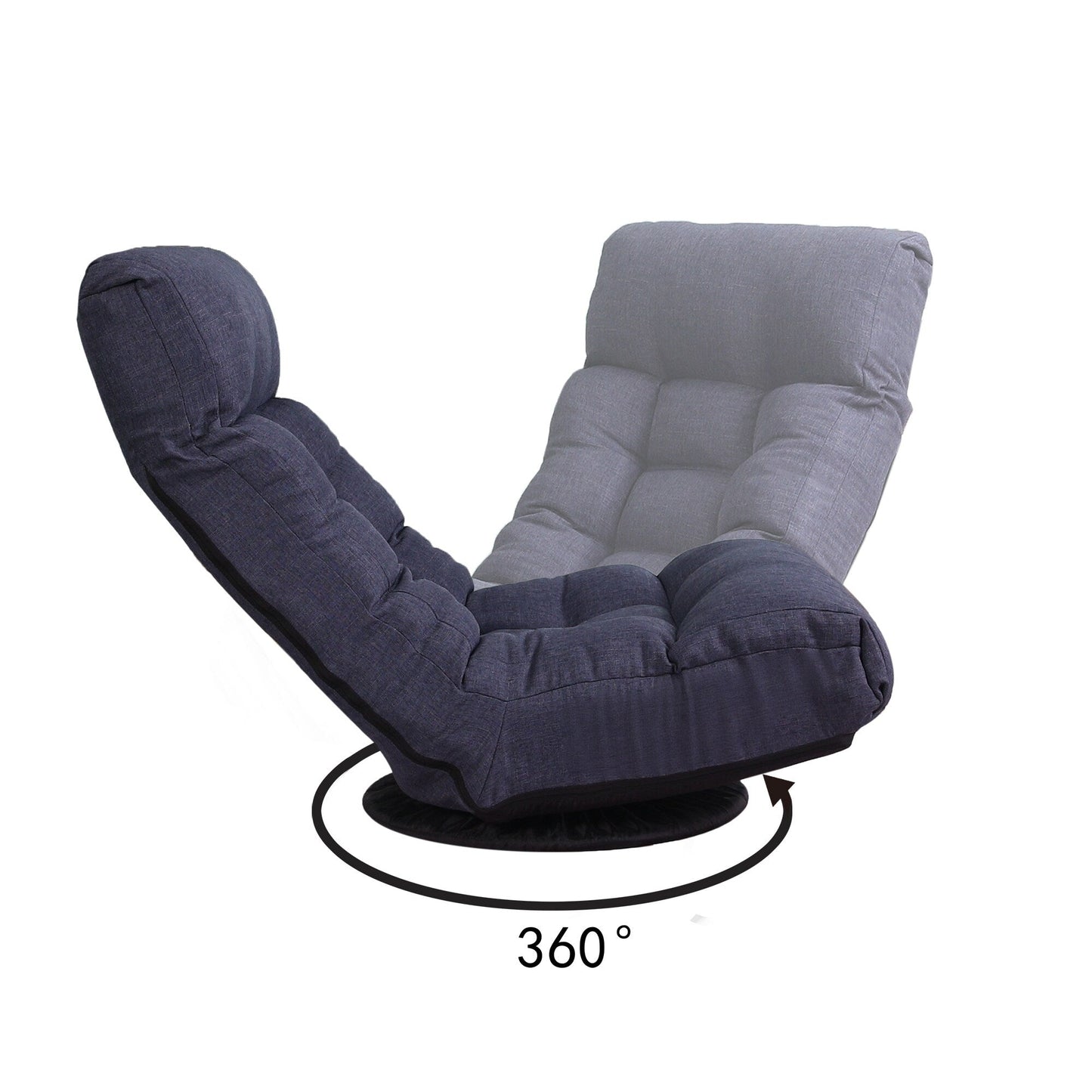 Ensemble fauteuil inclinable rembourré sans accoudoirs avec repose-pieds et appui-tête réglable