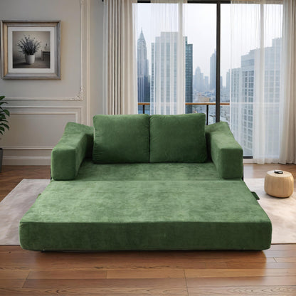 Canapé-lit convertible rembourré 70,87, fauteuil convertible, canapé de sol confortable pour salon, chambre, tissu chenille