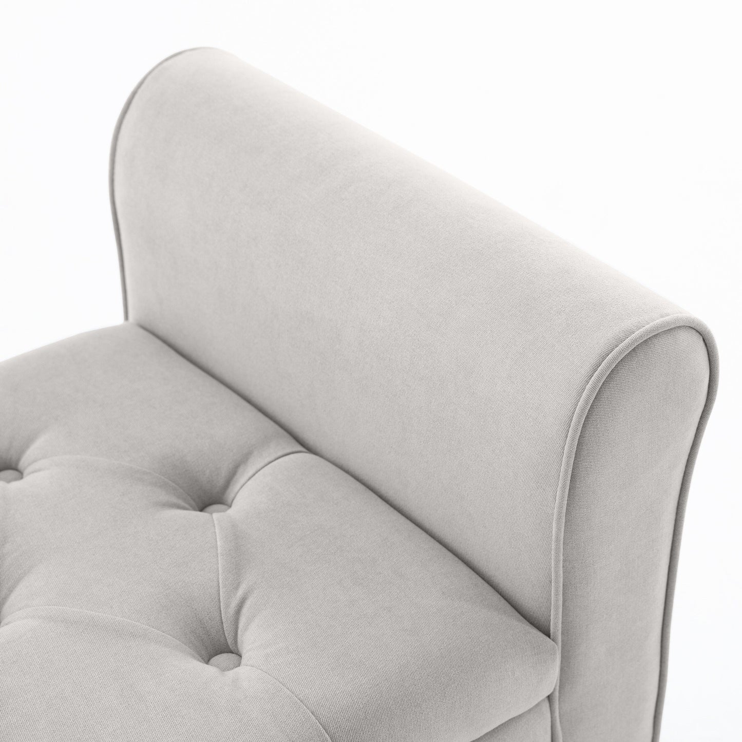 Banc de rangement rembourré avec accoudoirs, banc d'entrée avec couvercle capitonné rabattable, 128 cm (50,4 pouces).