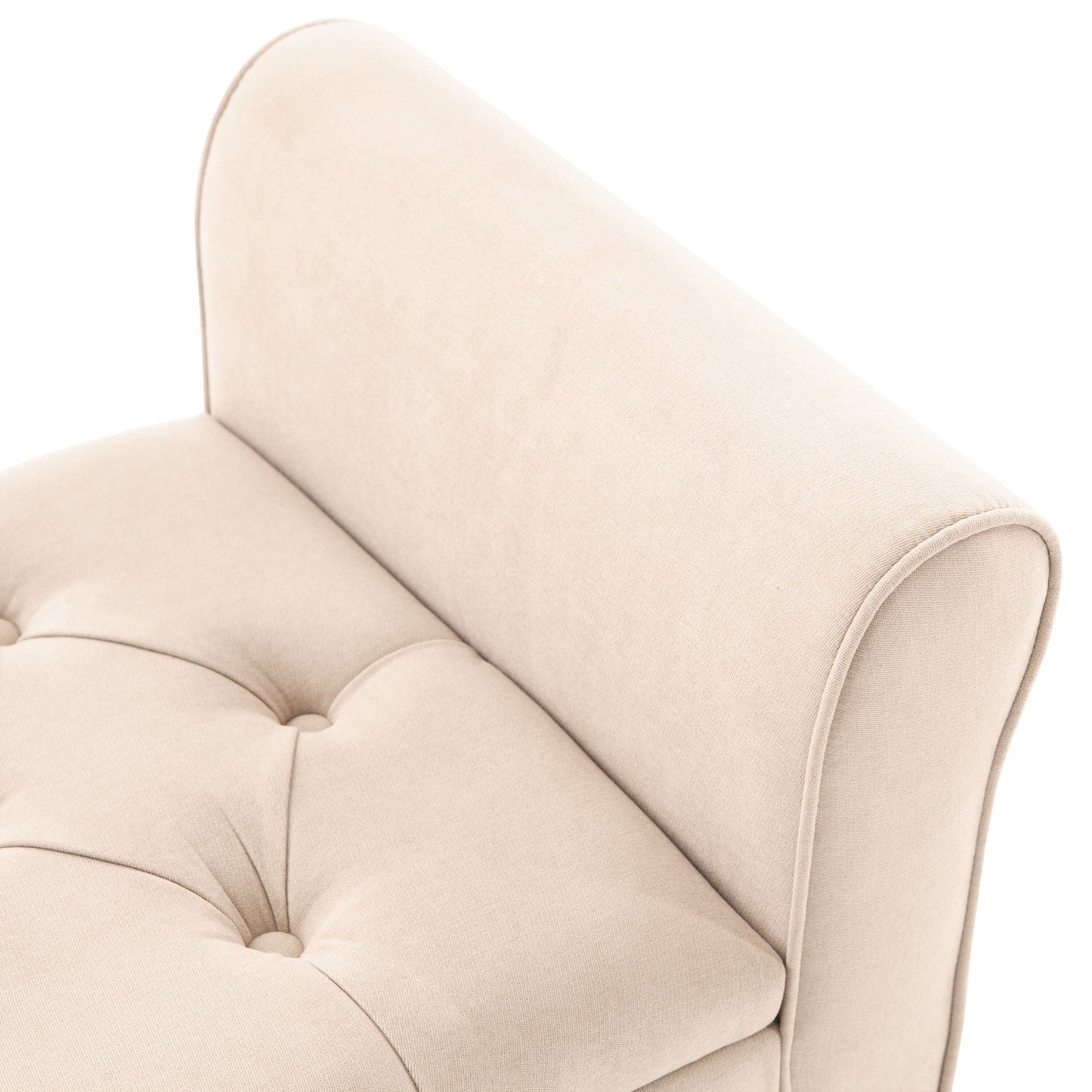 Banc de rangement rembourré avec accoudoirs, banc d'entrée avec couvercle capitonné rabattable, 128 cm (50,4 pouces).