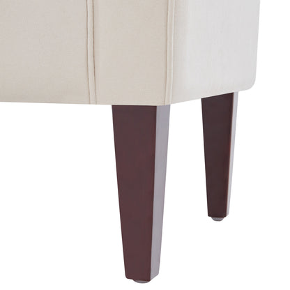 Banc de rangement rembourré avec accoudoirs, banc d'entrée avec couvercle capitonné rabattable, 128 cm (50,4 pouces).