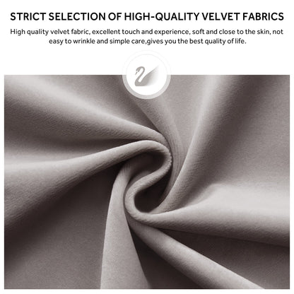 Ensemble de 6 chaises de salle à manger capitonnées en velours avec pieds en bois massif