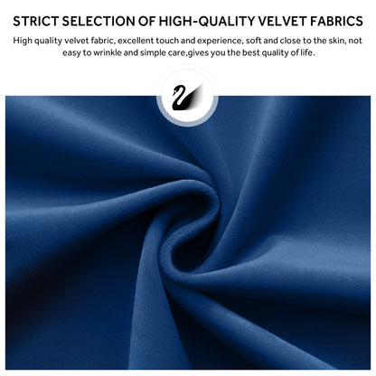 Ensemble de 6 chaises de salle à manger capitonnées en velours avec pieds en bois massif