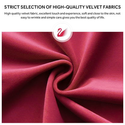 Ensemble de 6 chaises de salle à manger capitonnées en velours avec pieds en bois massif