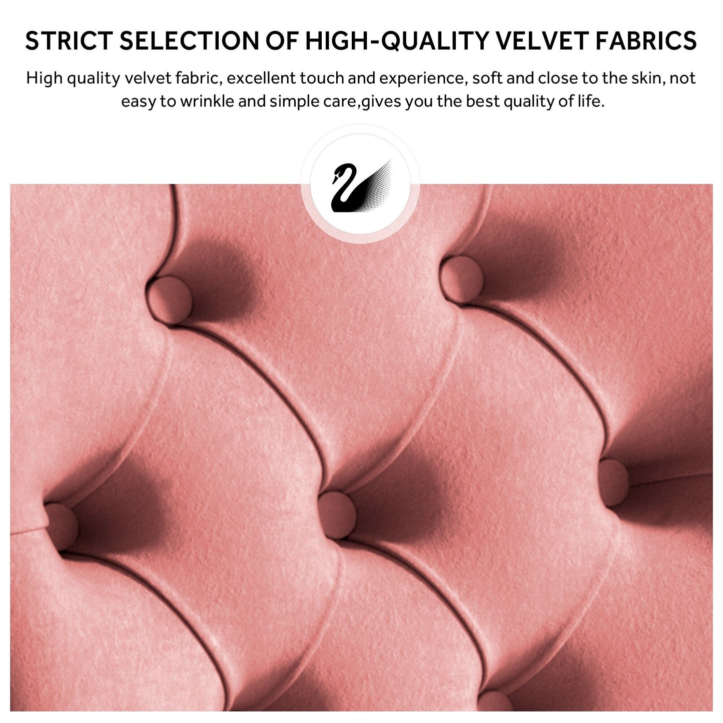 Ensemble de 6 chaises de salle à manger capitonnées en velours avec pieds en bois massif