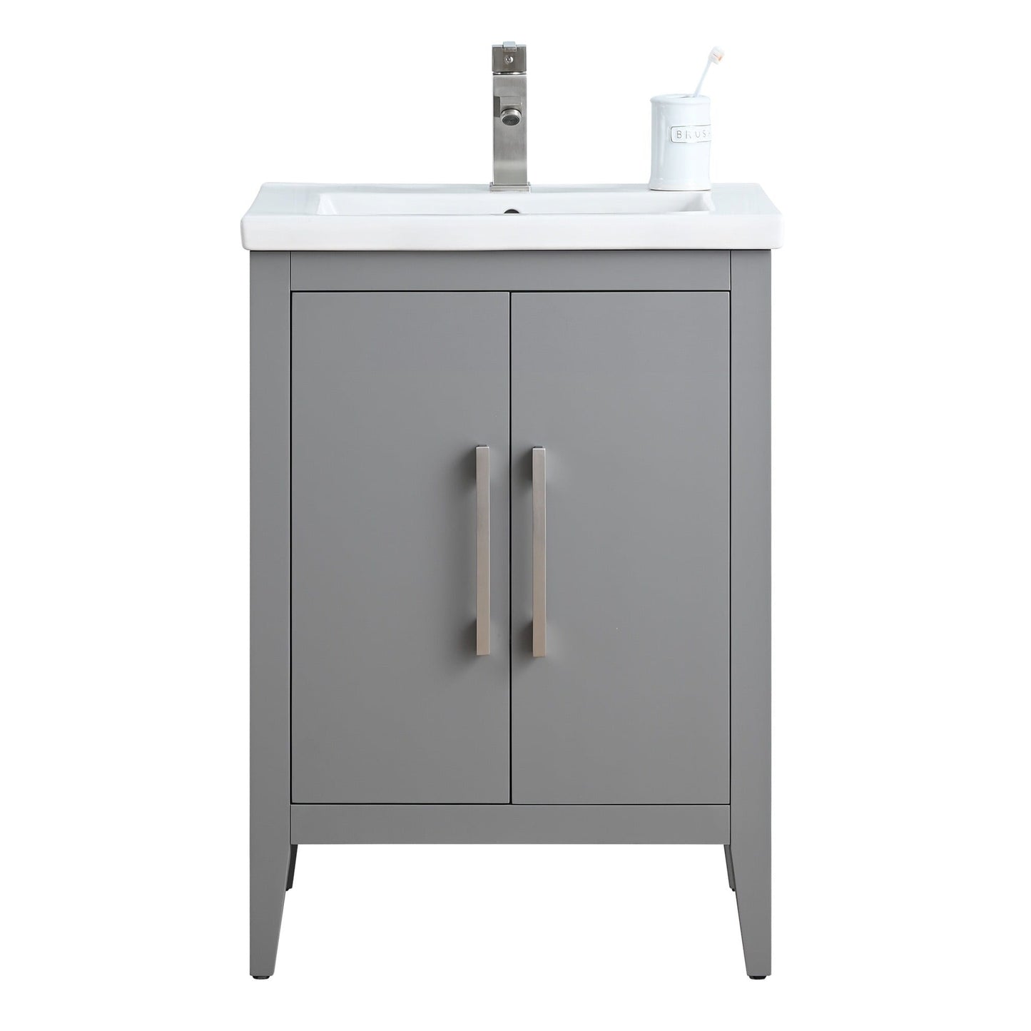 Meuble-lavabo simple vasque Vanity Art 20, 24 ou 30 pouces avec plan de travail en céramique