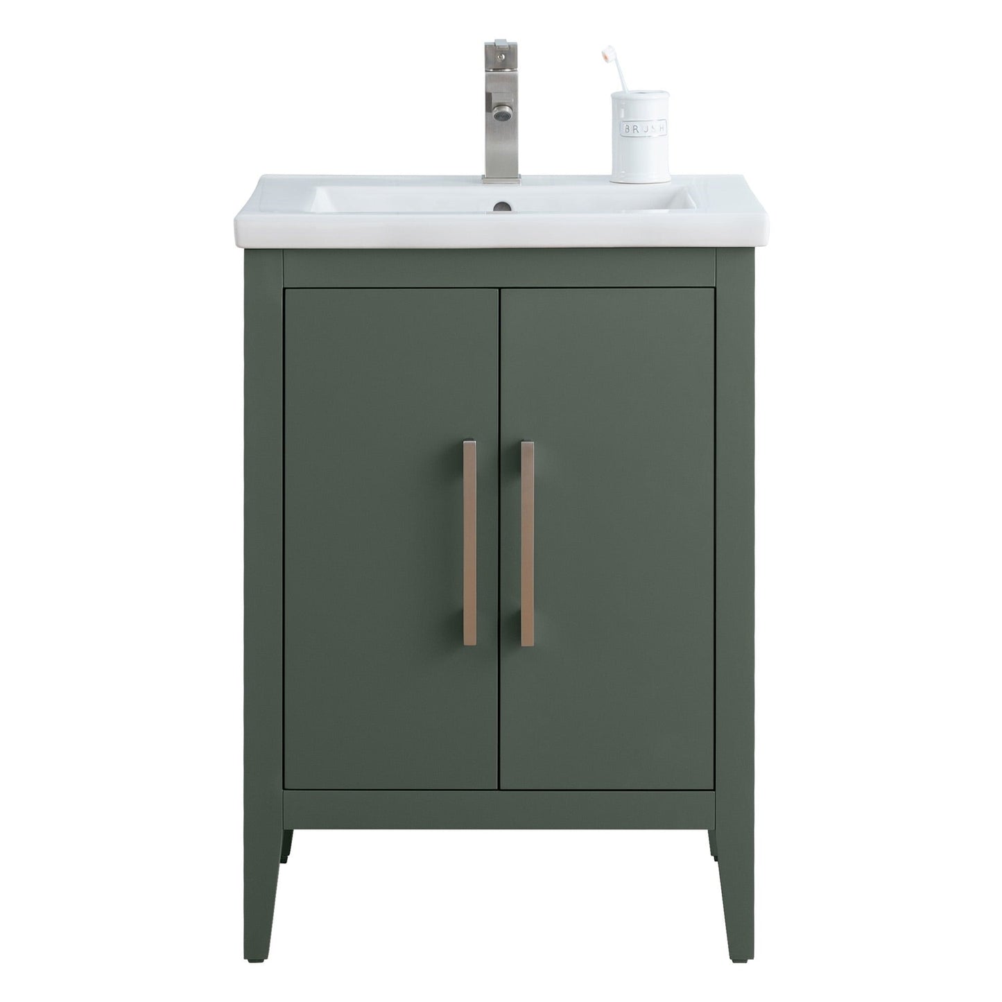 Meuble-lavabo simple vasque Vanity Art 20, 24 ou 30 pouces avec plan de travail en céramique