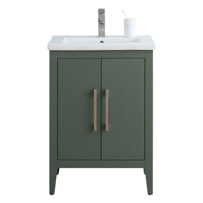 Meuble-lavabo simple vasque Vanity Art 20, 24 ou 30 pouces avec plan de travail en céramique