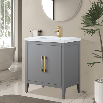Meuble-lavabo simple vasque Vanity Art 20, 24 ou 30 pouces avec plan de travail en céramique