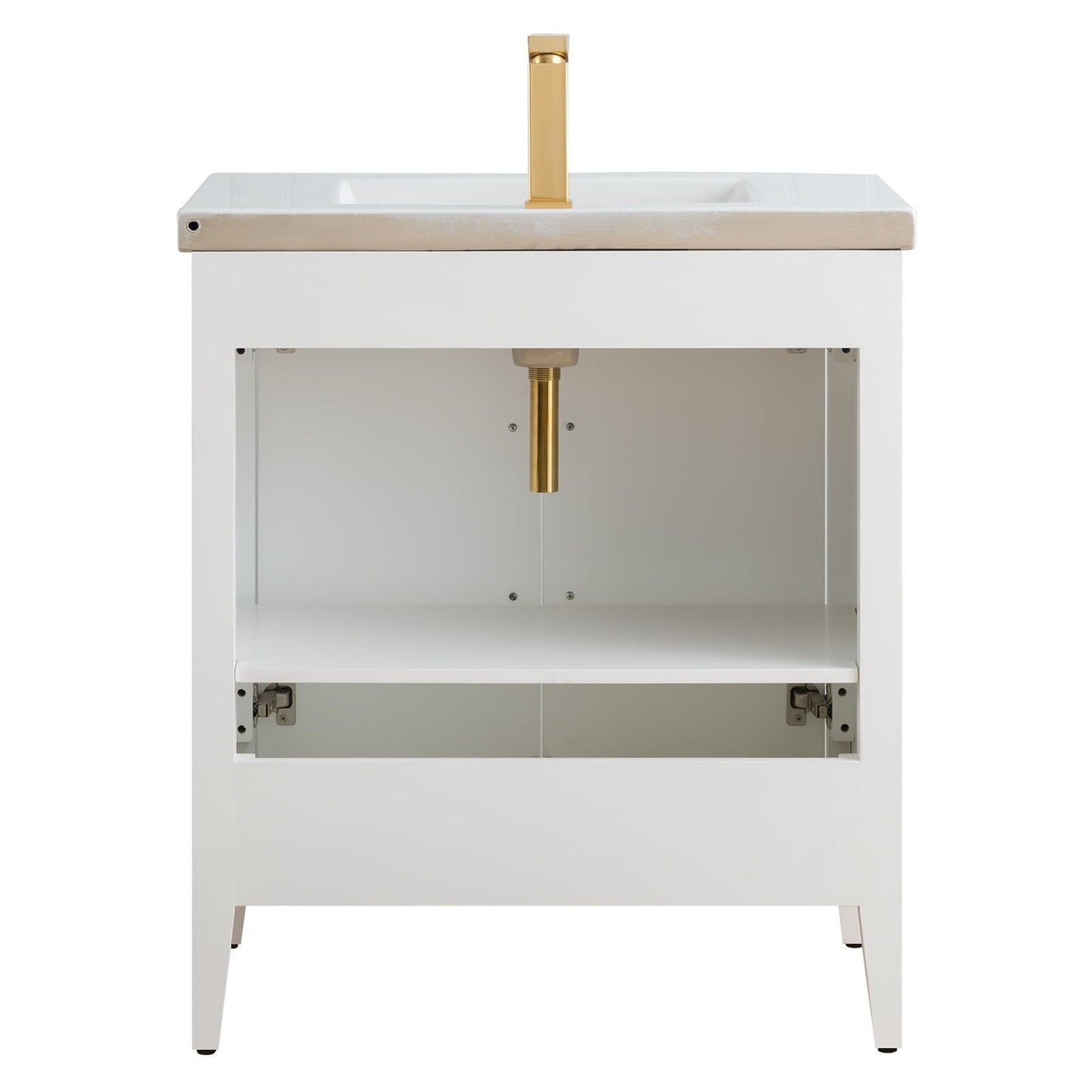 Meuble-lavabo simple vasque Vanity Art 20, 24 ou 30 pouces avec plan de travail en céramique