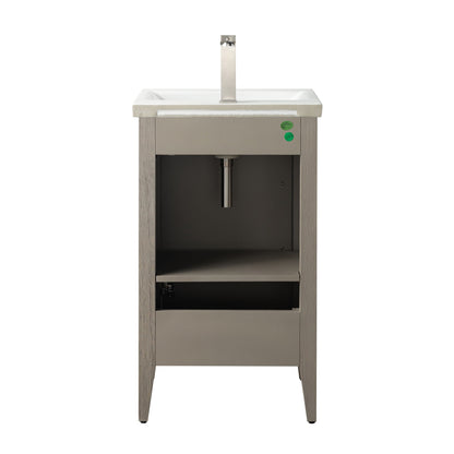 Meuble-lavabo simple vasque Vanity Art 20, 24 ou 30 pouces avec plan de travail en céramique