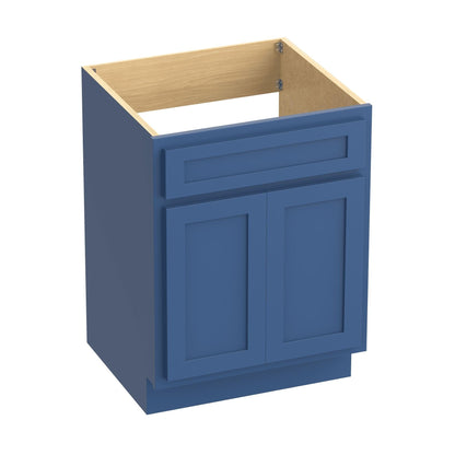 Meuble-lavabo simple vasque en bois massif Vanity Art de 61 cm (24 pouces)