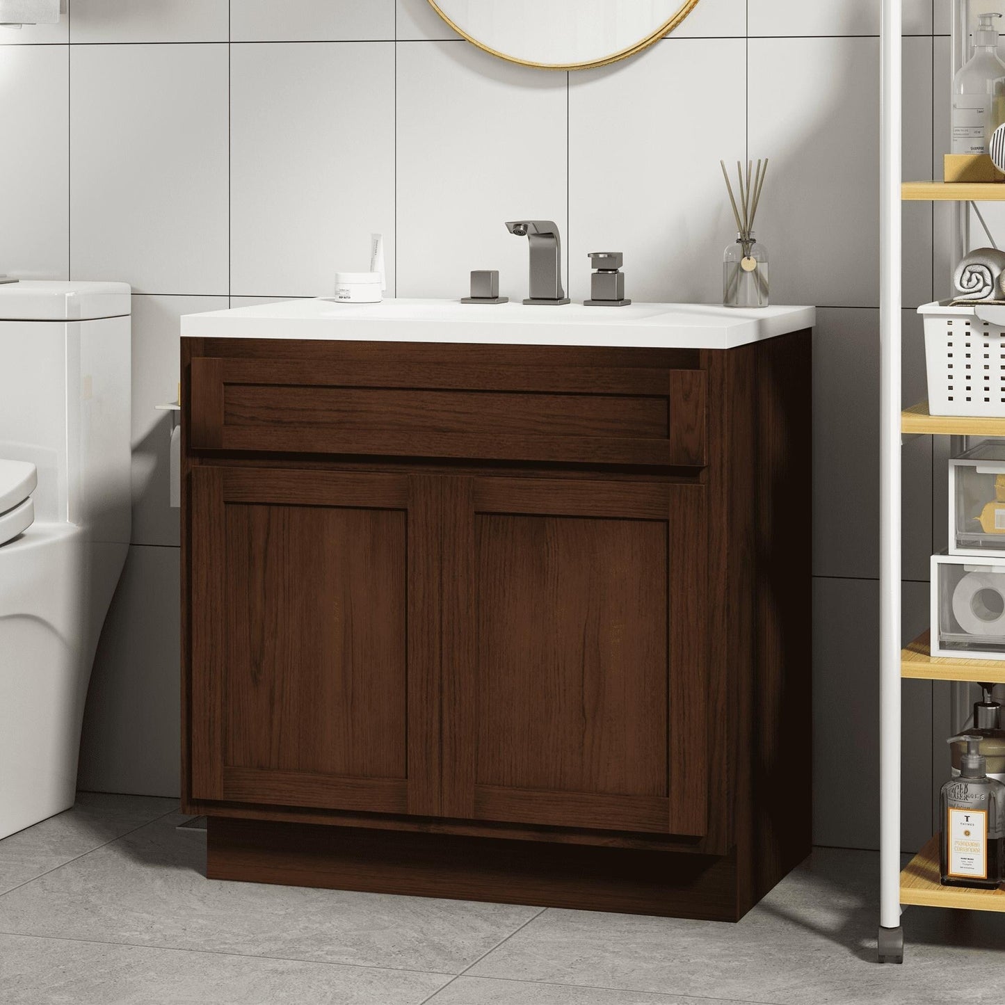 Meuble-lavabo simple vasque Vanity Art de 91 cm (36 pouces)