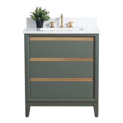 Meuble-lavabo Vanity Art avec vasque en céramique et plan de travail en marbre reconstitué