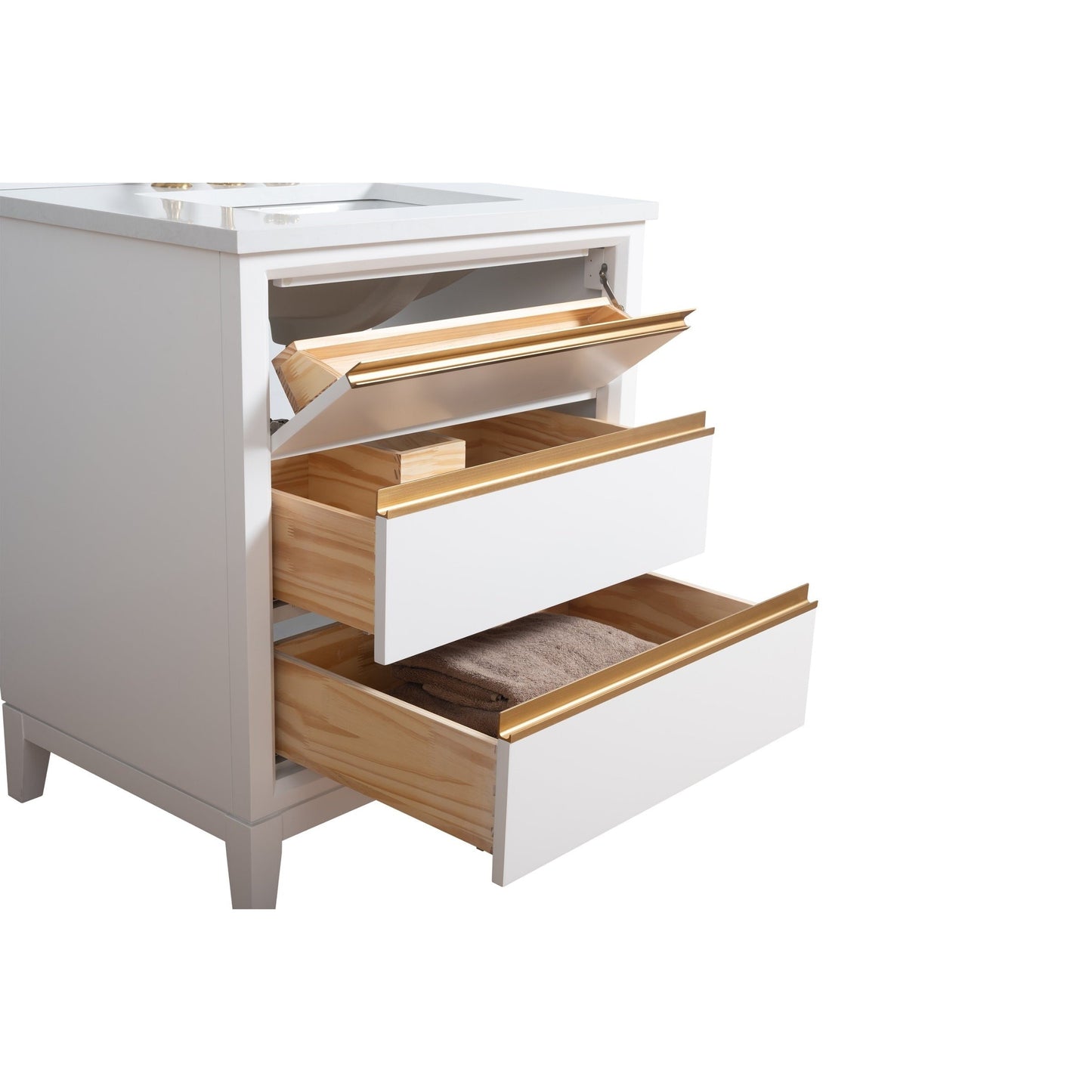 Meuble-lavabo Vanity Art avec vasque en céramique et plan de travail en marbre reconstitué