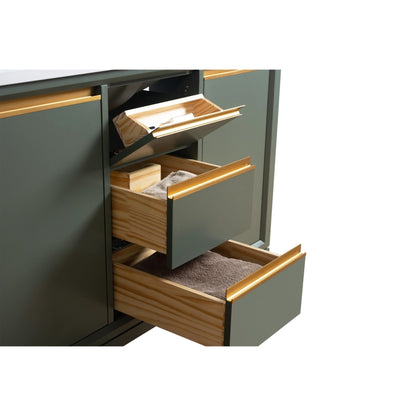 Meuble-lavabo Vanity Art avec vasque en céramique et plan de travail en marbre reconstitué