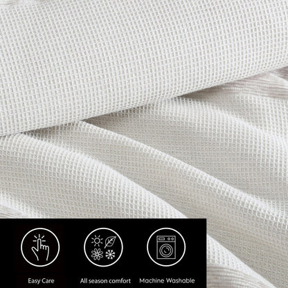 Ensemble de couette beige à rayures gaufrées en chenille Vera Wang