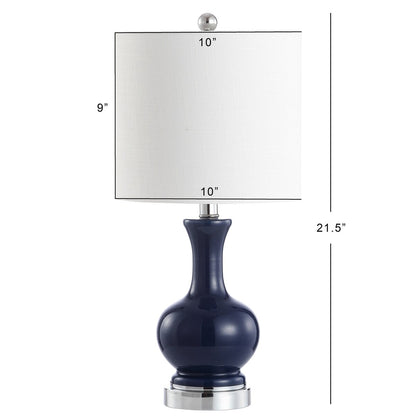 Lampe de table LED Vermont 22 en verre et métal, blanche (lot de 2) par JONATHAN Y