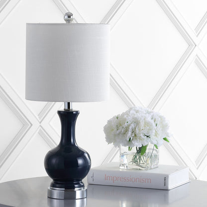 Lampe de table LED Vermont 22 en verre et métal, blanche (lot de 2) par JONATHAN Y