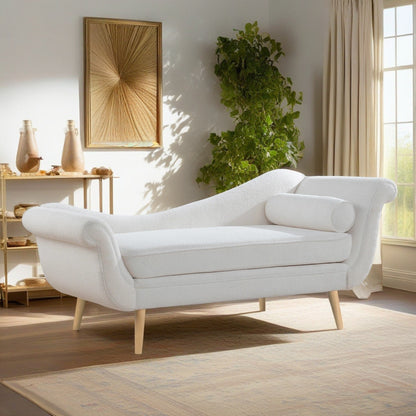 Chaise longue vintage à accoudoirs en volutes de Christopher Knight Home