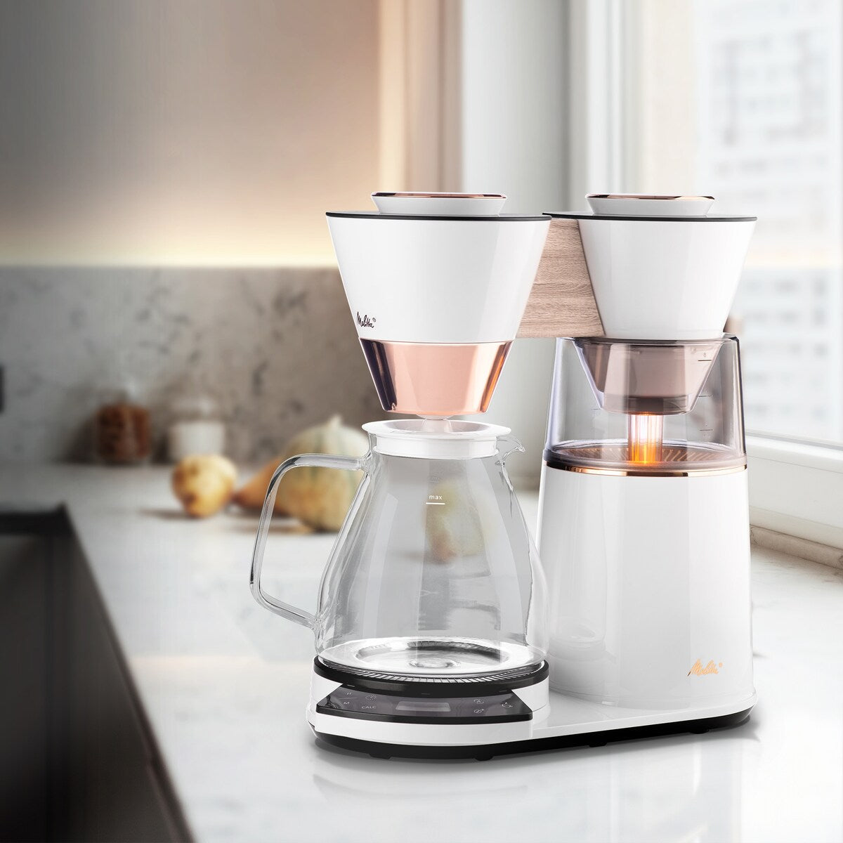 Cafetière à filtre Vision Luxe 12 tasses avec tableau de bord pivotant