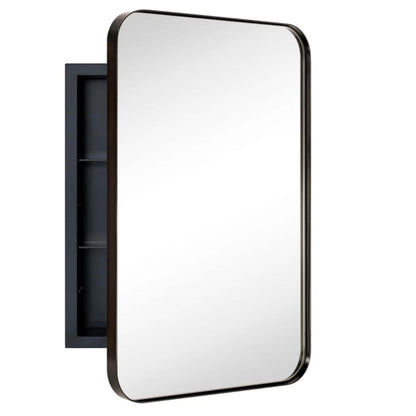 Armoire à pharmacie encastrée TEHOME WH avec miroir et étagères réglables